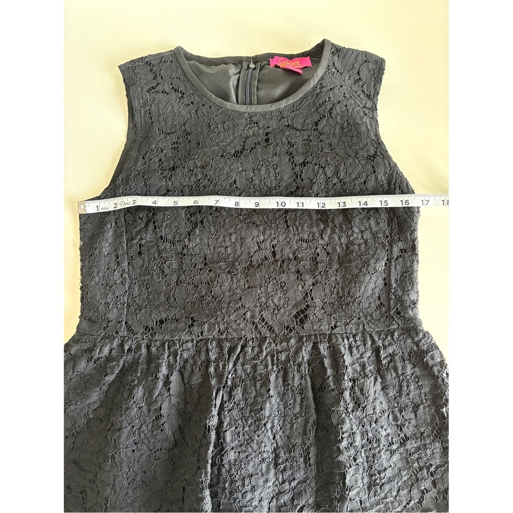 Catherine Malandrino Black Lace Peplum Tank Top - Picture 7 of 10